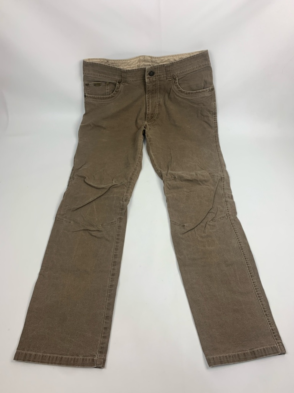 Kuhl Kanvus Jean Brown Pants Mens 34 stretch Born in the mountains Tapered